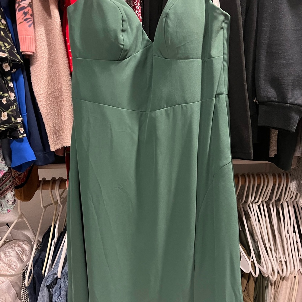 Azazie Dark Green Dress
